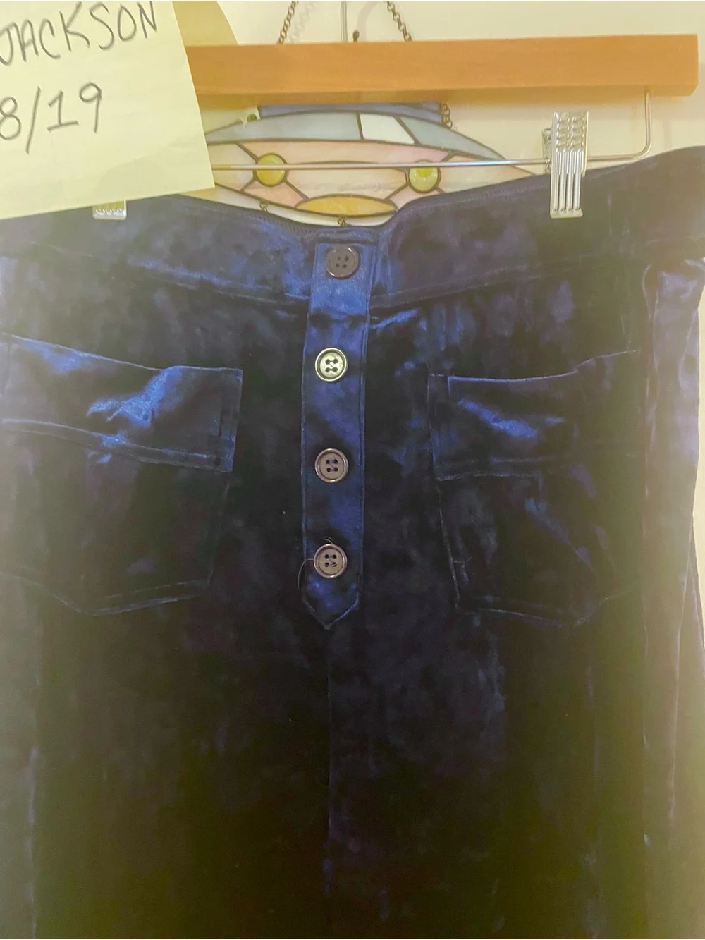 Women’s  Navy Velvet Pants